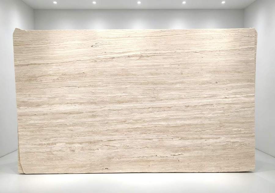 Super White Travertine — Slab